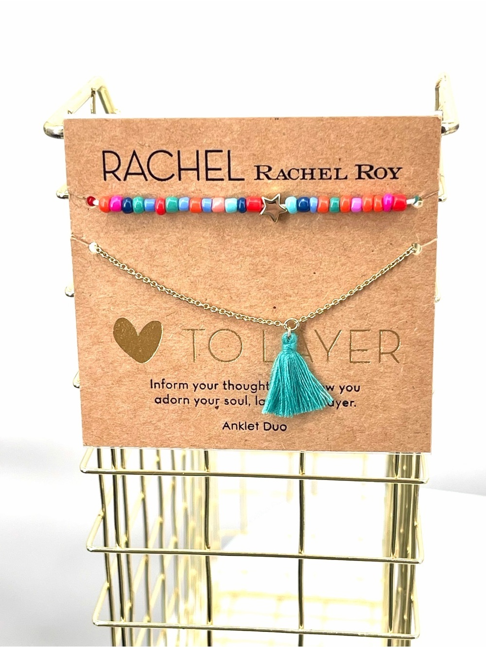 Rachel Rachel Roy nwt beaded anklet duo